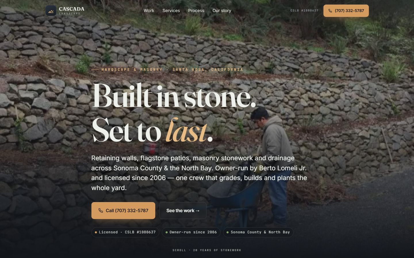 Cascada Landscape — Santa Rosa hardscape & masonry